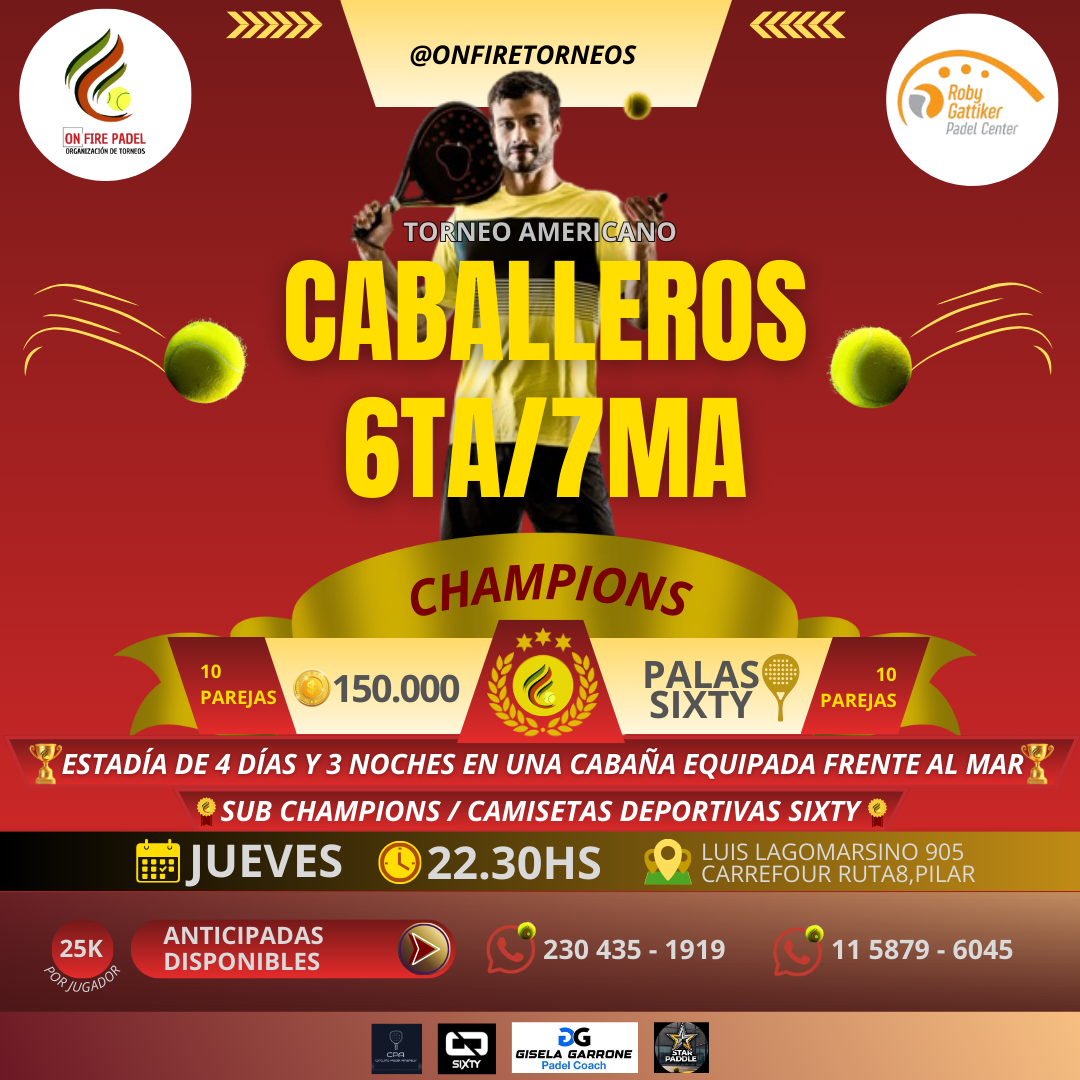 TORNEO AMERICANO 6TA7MA JUEVES 11/12  22.30HS