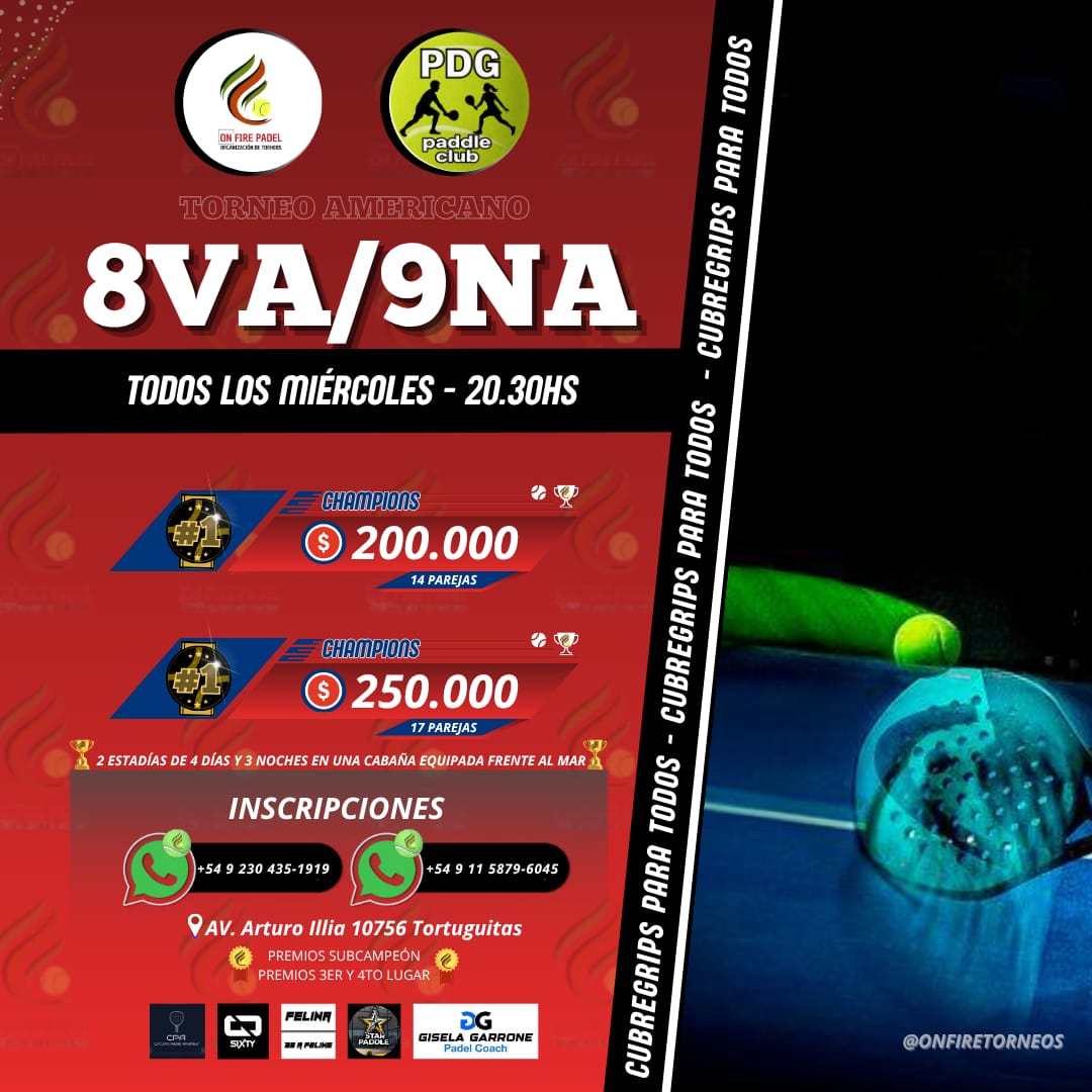 TORNEO AMERICANO 8VA/9NA CAB MIERCOLES 5-11-2025