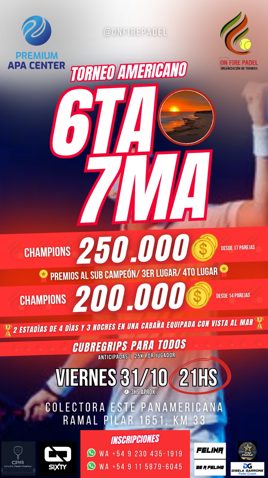 CABALLEROS 6/7 PREMIUN PADEL CENTER APA VIERNES