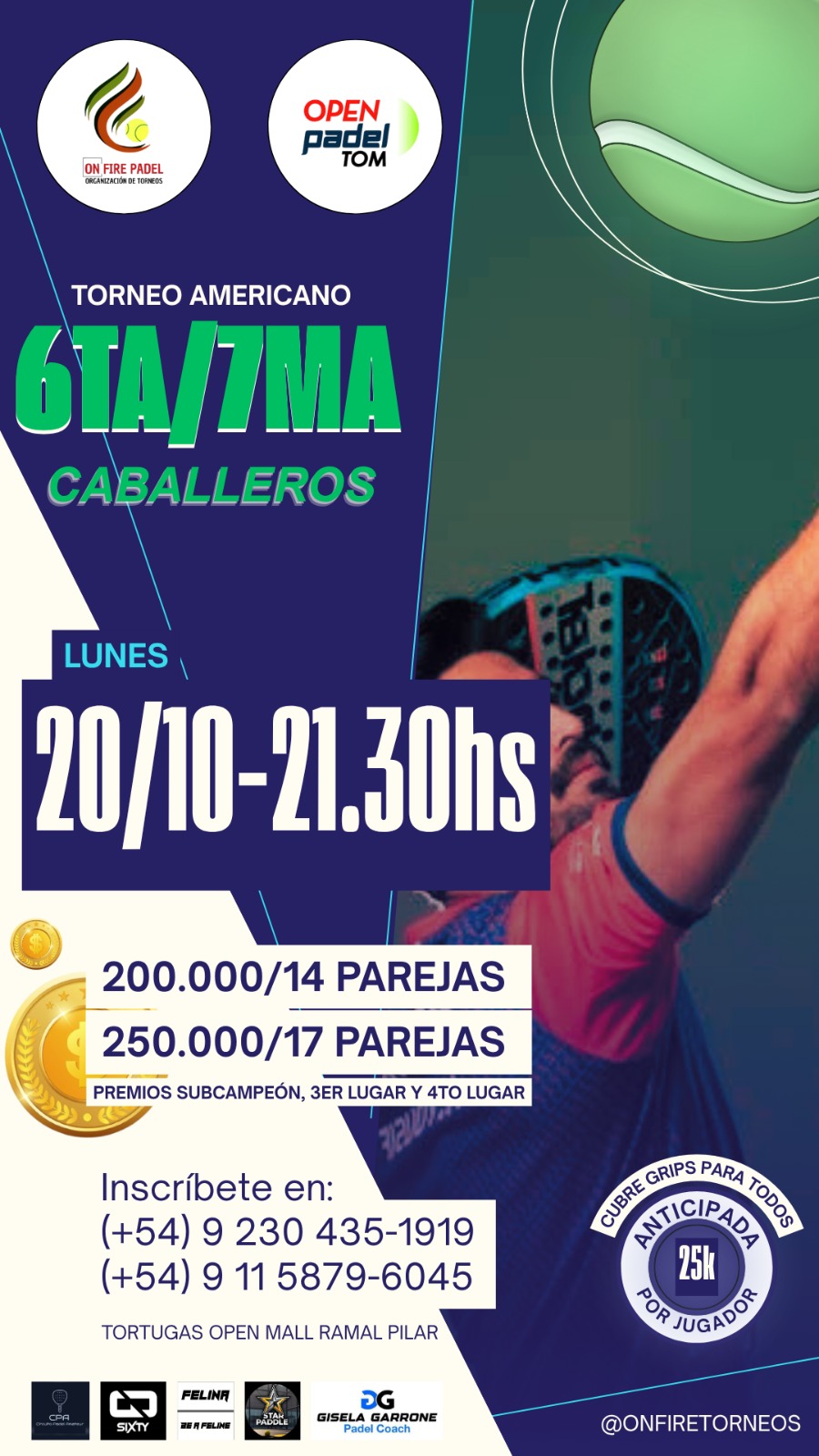 LUNES ONFIRE OPEN PADEL TOM