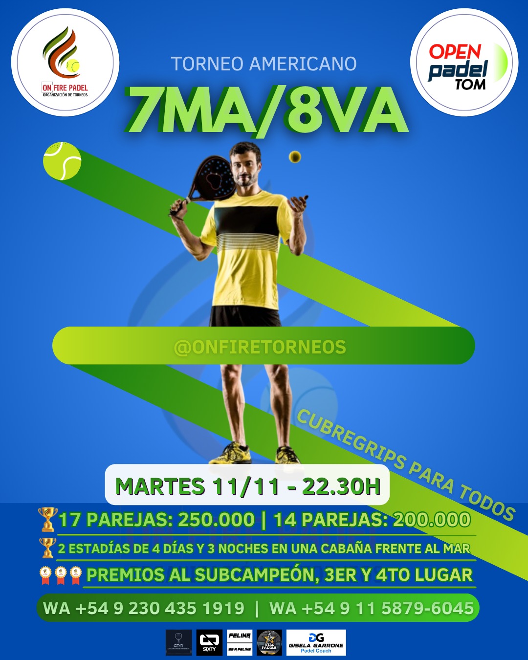 MARTES 11-11 CAB 7/8 OPEN PADEL TOM 22;30