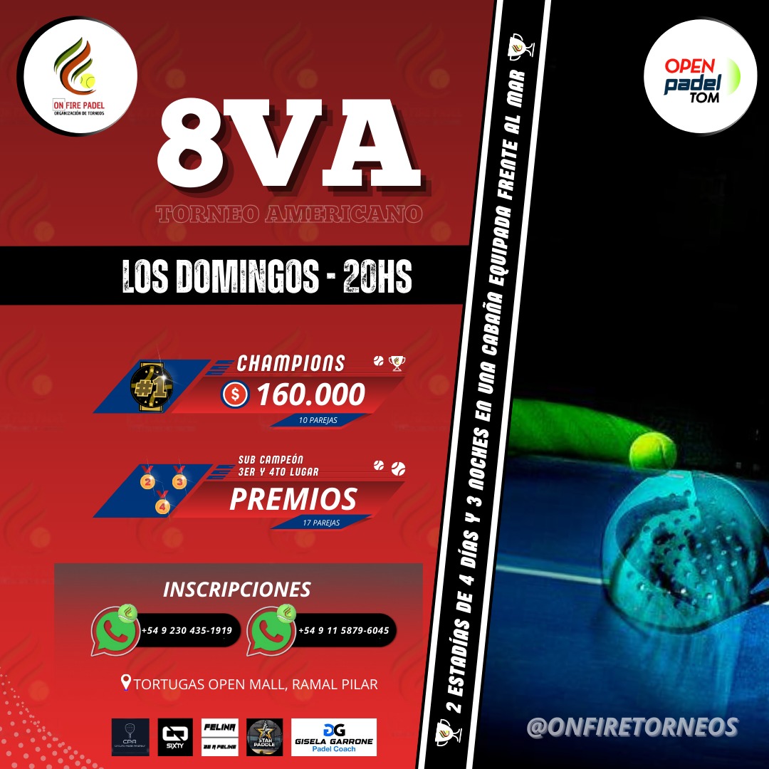 DOMINGO 30-11 8VA CABALLEROS OPEN PADEL TOM